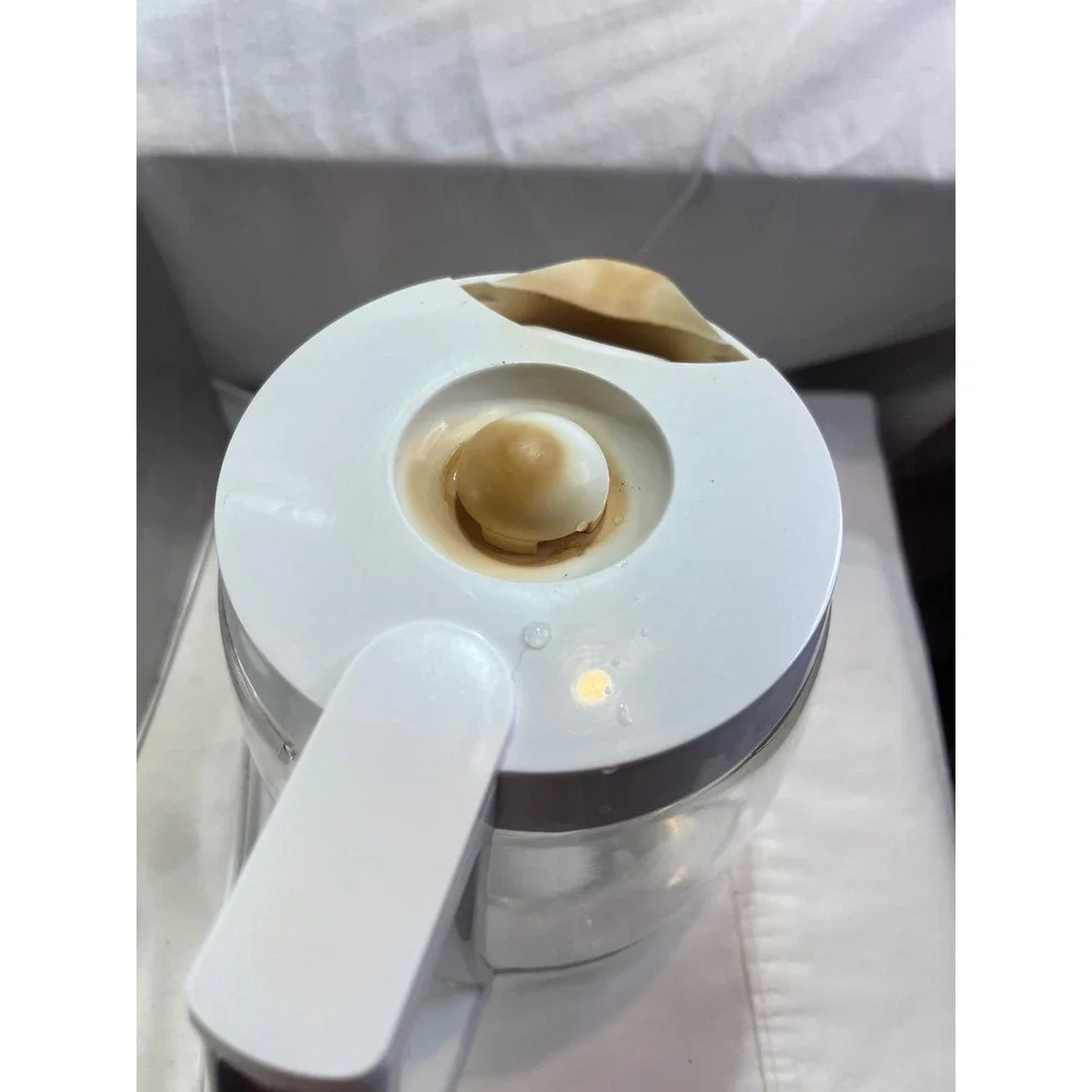 Cuisinart 14 Cup Programmable Coffee Maker White Stainless DCC3200W Glass Carafe